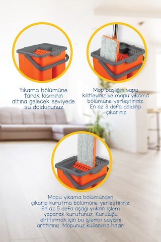 Mavi Kaset Mop Temizlik Seti