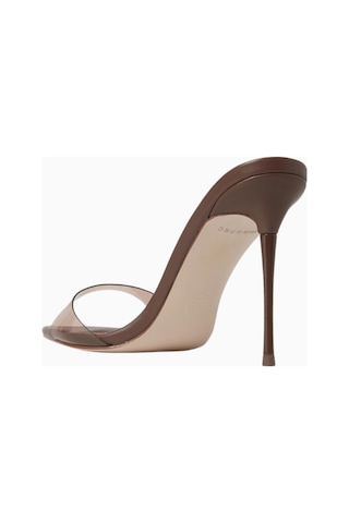 Femme La Azúcar 105 Pvc-vegan Deri Kahverengi Kadın Mule Sandalet Şık Ve Zarif 8