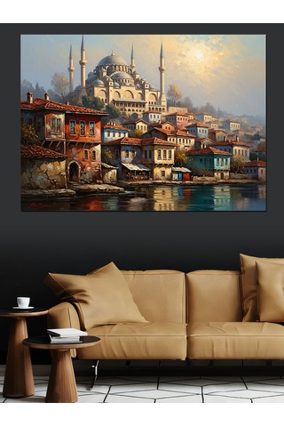 Ahşap Tablo İstanbul Boğazı Ve Tarihi Evler
