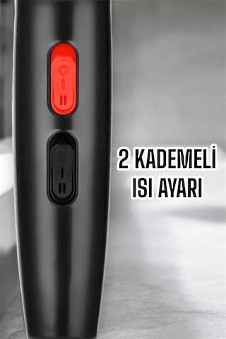 Zenvia Tüm Saç Tiplerine Uygun, İki Kademeli Hız Ayarlı Fön Makinesi Znv2026 52543553