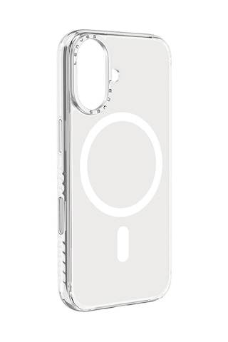 İphone Uyumlu 17 Kılıf M-safe Özellikli Metal Kamera Çerçeveli Airbagli Lenyes Ck221 Sert Pc Kapak Şeffaf Şeffaf