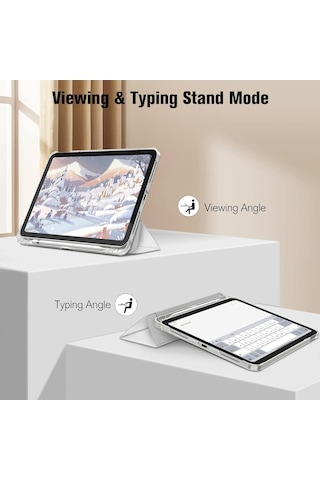 Samsung Galaxy Uyumlu Tab S11 11 İnç 2025 Kılıf Smart Uyku Modlu S Pen Kalem Bölmeli Standlı Arkası Renkli Kapak Sm-x730 X736 X736b Kapaklı Kılıf