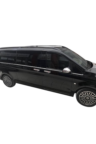 Mercedes Vito W447 Cam Çıtası Alt - Krom, Tek Sürgü, Uzun Şase 8 Parça 2014 Ve Sonrası
