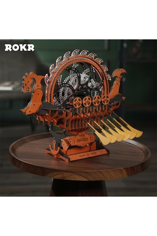 Rokr Lk802 Viking Gemisi Viking Dragon Ship Dıy Minyatür Maket Model Seti Ahşap 3d Wooden Puzzle 3d Model Kit Detaylı Dekoratif Hobi Seti Ahşap Maket