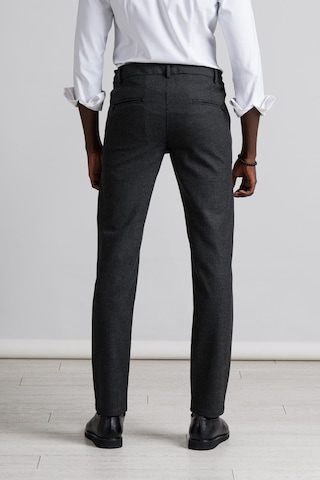 Perpant Slimfit Bitik Kareli Beli Lastikli Ve İplikli Kışlık Kumaş Jogger Pantolon Antrasit