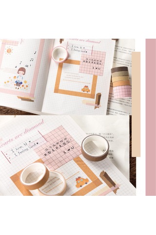 Geeroyoo Japon Washi Kağıt Bant - 2 Metre Dıy Dekorasyon Ve Hediye Paketleme İçin