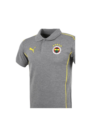 Fenerium 77829613 Fenerbahçe Lisanslı 2024/25 A Takım Polo Yaka Gri T-shirt Gri