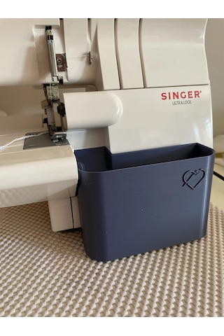 Singer Overlok Makinası Çöp Kutusu Mavi