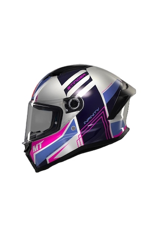 Mt Stinger 2 Tron C8 Kapalı Kask Siyah - Beyaz - Pembe