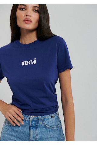 Mavi - Mavi Baskılı Lacivert Tişört 1612241-70722 Mavi