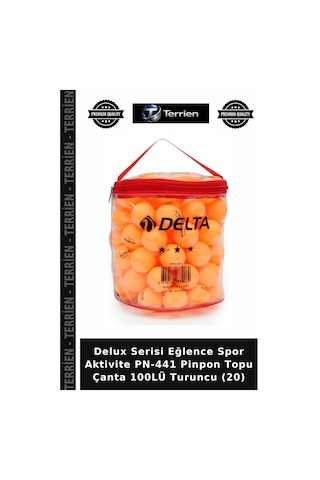 Delux Serisi Eğlence Spor Aktivite Pn-441 Pinpon Topu Çanta 100lü Turuncu 20