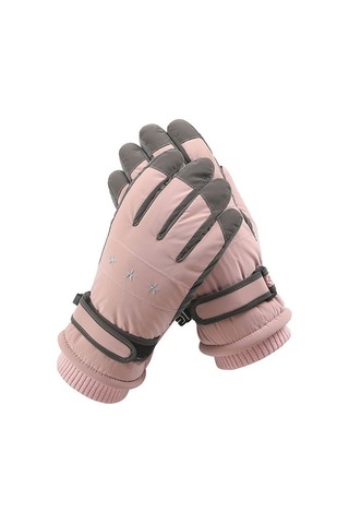 Jzcat 1 Çift Wz-204 Rüzgar Geçirmez Ve Sıcak Tutan Eldiven - Pembe