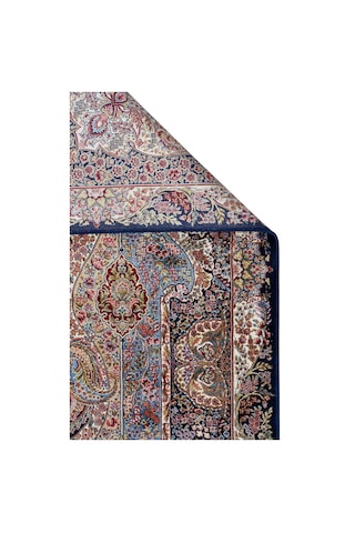 Bespoky Isfahan Klasik Salon Halısı El Dokuma Kobalt Mavi