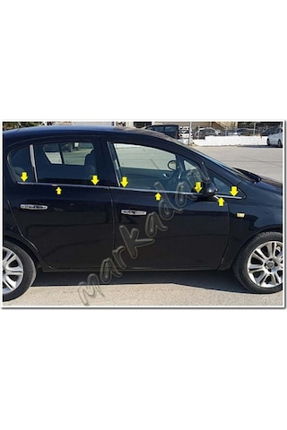 Markadan Opel Corsa D Krom Cam Çıtası 2006-2015 6 Parça Paslanmaz