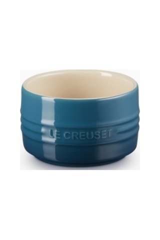 Le Creuset Seramik Ramekin, Istiflenebilir Lüks Sunum Kase Koyu Turkuaz