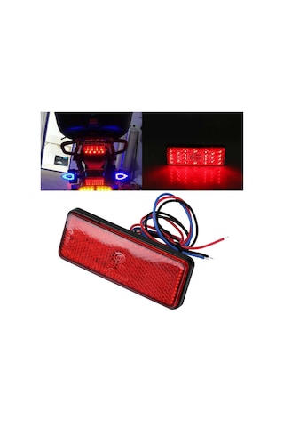 Led Işıklı Reflektör - Kırmızı motosiklet