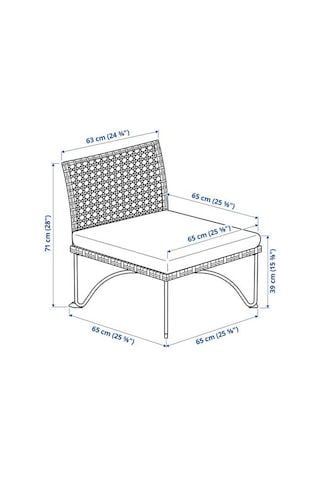 Ikea Jutholmen Tekli Bahçe Koltuğu, Koyu Gri, Oturma Minderi