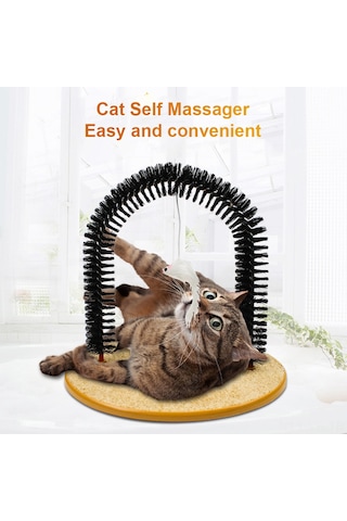 Vkemall Kedi Otomatik Masaj Ve Kaşıntı Alatı - Kedi Yırtıcı Tırmık, Pijama Malzeme, Kedi Nane Dahil, Yükseklikli Kedi Aracı