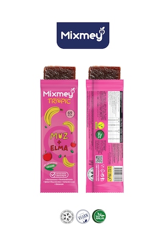 Muz Meyve Barı 18 Adet Atıştırmalıklar Vegan, Glutensiz, Koruyucusuz 20gr X 18 Adet