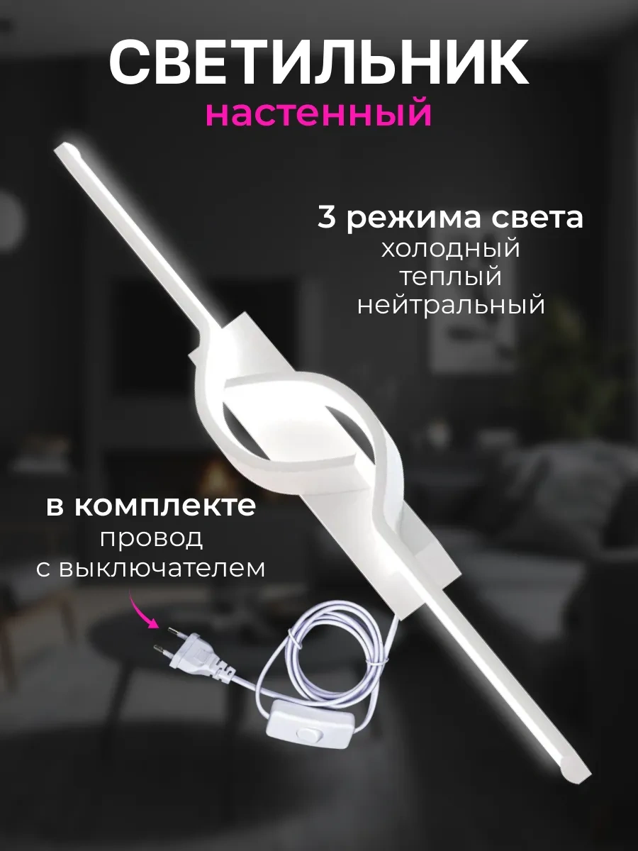 Lubimyj Svet Anahtarlı Duvar Tipi Led Lamba 303773107 Beyaz