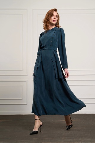 Misswhence Düğmeli Elbise Elbise 37805 Zumrut Zumrut Zümrüt Yeşili