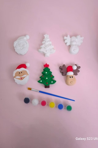 Eğitici Etkinlik Yılbaşı-noel-christmas 3'lü Set 2 Boyutlu 8 Cm 3 Adet Obje