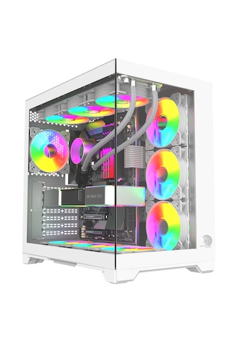 Gameline Robust Premium 7x Rgb Fanlı Usb 3.0 Type-c Gaming Bilgisayar Kasası Beyaz