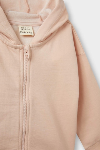 Defacto Kız Bebek Kapüşonlu İçi Yumuşak Tüylü Fermuarlı Sweatshirt E8350a525aupn672 Pembe