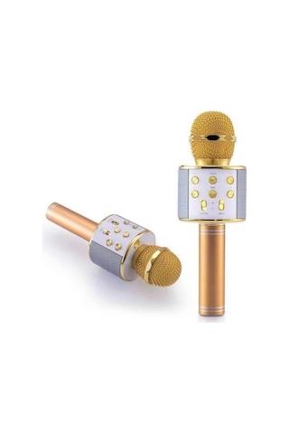 Karaoke Mikrofon Dahili Hoparlörlü Sd-usb-aux Girişli Bluetooth Hoparlör