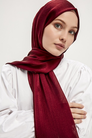 Şaless Janjanlı Krinkıl Şal - Bordo