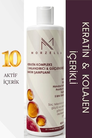 Keratin Ve Kolajen İçerikli Dolgunlaştırıcı Canlandırıcı Şampuan 400 Ml Tüm Saç Tipleri