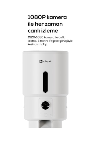 Akıllı Mama Kabı Kameralı Ve Otomatik Sensörlü Su Pınarı Seti Wifi Kontrollü 5l Mama 2.5l Su Paslanm