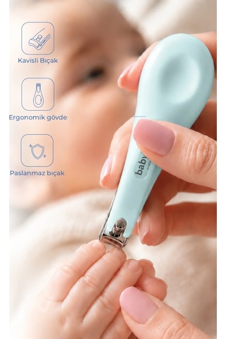 Babyjem Kolay Kavrama Bebek Tırnak Makası Mavi