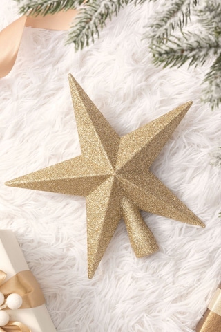 Karaca New Year Yılbaşı Yıldız Ağaç Başlığı Gold 20 cm