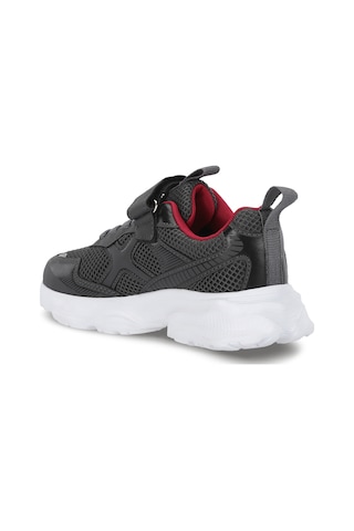Slazenger Fast Track I Unisex Çocuk Cırt Cırtlı Koyu Gri / Kırmızı Günlük Spor Ayakkabısı