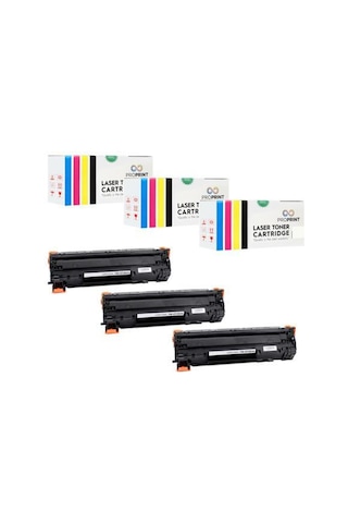 Proprint 3 Adet Cf283A Hp Laserjet Pro M127Fn Uyumlu Toner