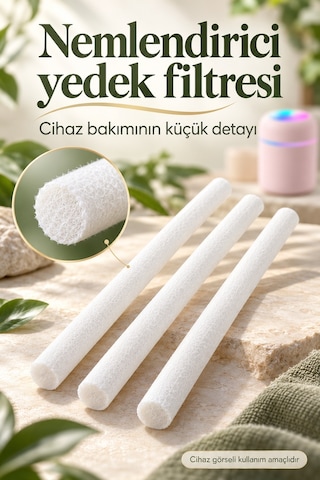 Mucit Home Hava Nemlendirici Difüzör Buhar Makinesi Filtresi 12 Adet Filtre Yedek 10 Cm