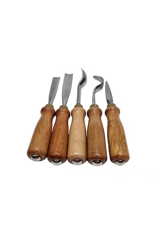 Ahşap Kaşık / Kuksa / Heykel Oyma Bıçak Seti Beşli