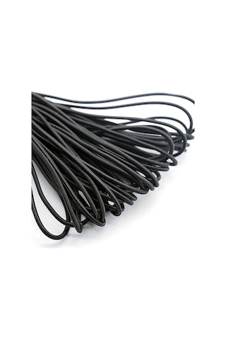Siyah 5 Metre 2 Mm Yuvarlak Lastik
