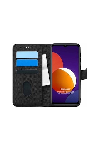 Microsonic Samsung Uyumlu Galaxy M12 Kılıf Fabric Book Wallet
