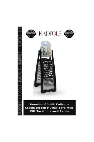 Premium Günlük Kullanım Keskin Bıçaklı Mutfak Yardımcısı Çift Taraflı Hazneli Rende Çok Renkli