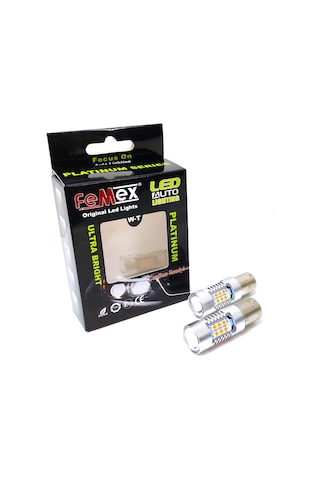 Femex  Platinum P21W-1156-15W- Tek Duy Led Ampul Turuncu Mercekli