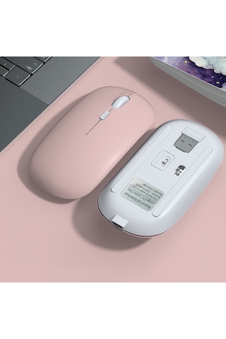 Honor Uyumlu Tablet Şarj Edilebilir Sessiz Mouse Bluetooth + 2.4hz Wifi