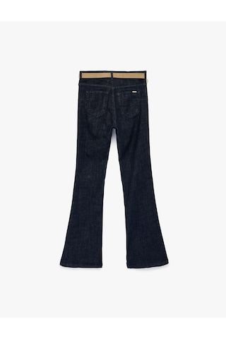 Koton Dar Kesim İspanyol Paça Jean Pantolon - Flare Jeans Koyu İndigo 6sal40091md İndigo