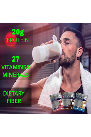Quick Slim Yüksek Proteinli Öğün Tozu, 30 Öğün Shake + 1 Shaker
