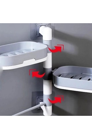 Çoklu Sabun Tutucu Fonksiyonel Banyo Sabunluk 4887 Renkli