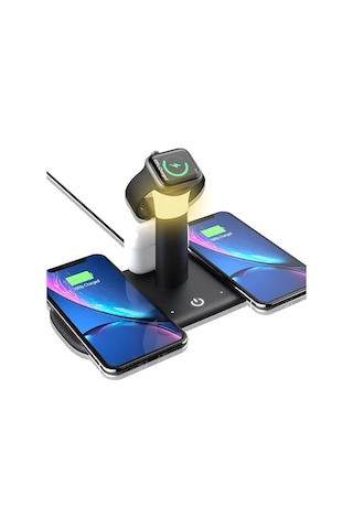 Lexroo Bw02 Aple Kablosuz Wireless Hızlı Şarj Standı Iwatch Airpods Apple iPhone Uyumlu 11 11 Pro 12 12 Pro 13 Standart