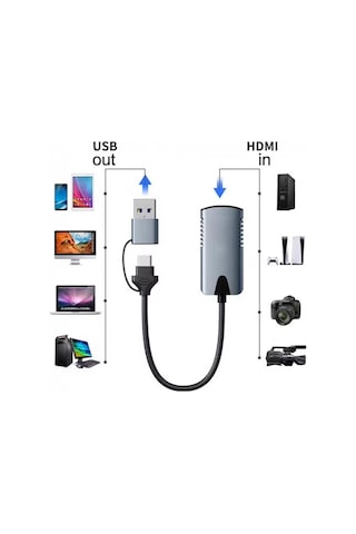 Hdmı Video Capture Kartı Type-c - Usb-a 3.0 To 4k 60hz 1080p