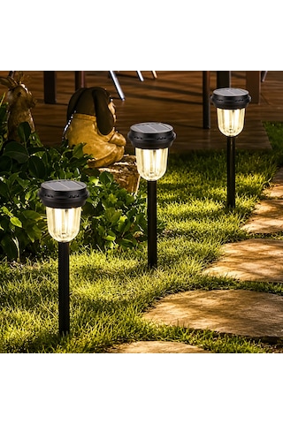 Panther Solar Bahçe Lambası Led Cob 360 Aydınlatma Karanlık Sensörlü 400 Mah Pt-b117