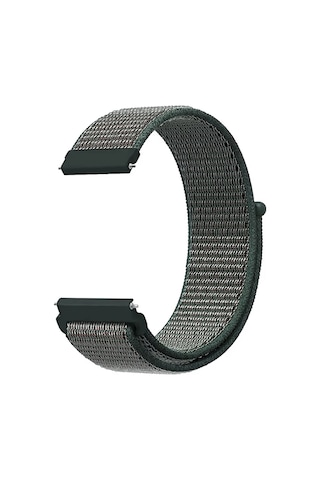 Caseonn Xiaomi Watch S1 Pro Kordon Hasır Kumaş Nylon Kayış Gri
